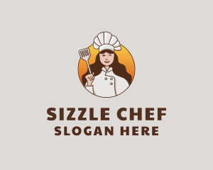 Woman Chef Cook logo design