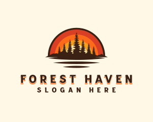 Forest Pine Tree logo design