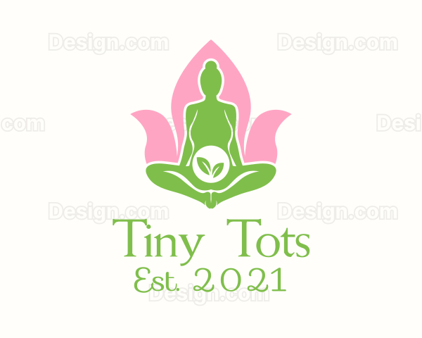 Pregnant Woman Yoga Logo