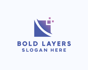 Digital Pixel Square logo design