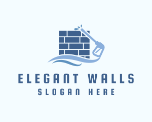 Brick Wall Pressure Washer logo design