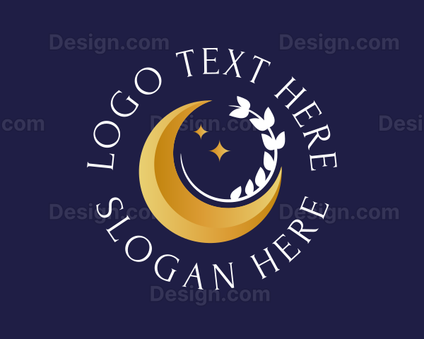 Elegant Crescent Moon Logo