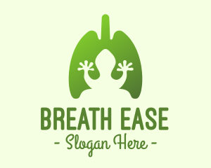 Green Frog Respiratory Lungs logo design