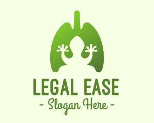 Green Frog Respiratory Lungs logo