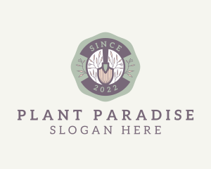 Leaves Plant Shovel logo design