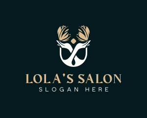 Flower Hands Salon logo design