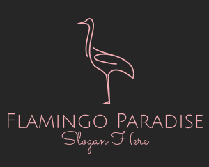 Pink Flamingo Monoline logo