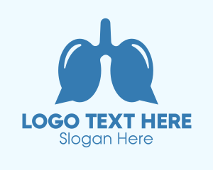 Blue Respiratory Lungs Chat logo