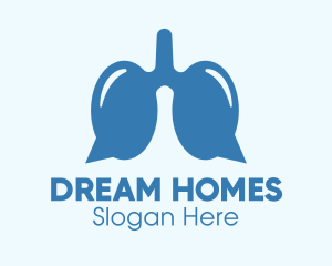 Blue Respiratory Lungs Chat logo