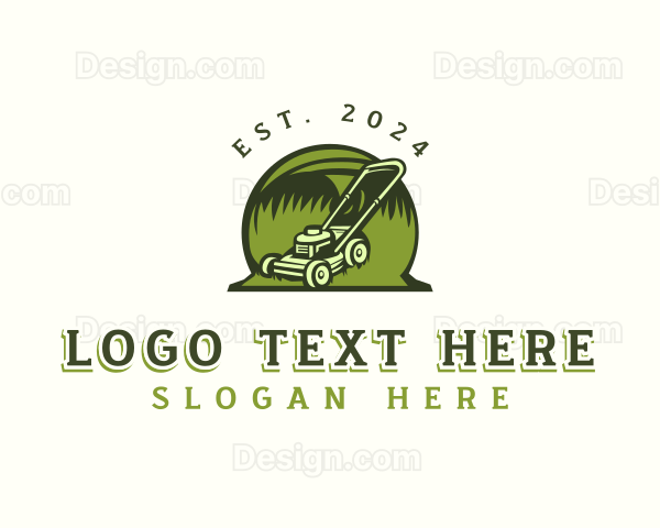 Lawn Mower Landscaping Logo