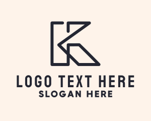 Abstract Business Letter K logo design