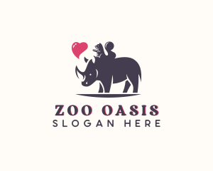 Squirrel Rhino Zoo logo design