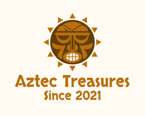 Tribal Aztec Sun logo design