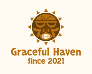 Tribal Aztec Sun logo