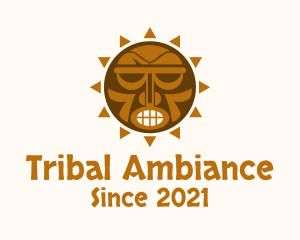 Tribal Aztec Sun logo design