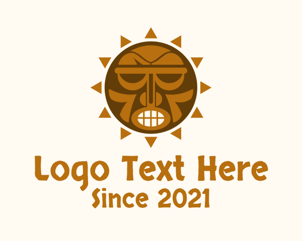 Tribal Aztec Sun logo