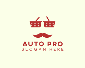 Shopper Man Mustache logo