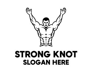 Strong Muscle Man logo design