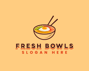 Bibimbap Korean Bowl logo design