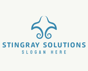Blue Stingray Swirl logo