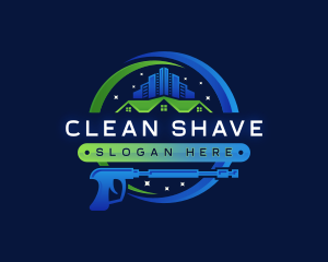 Power Wash Building Cleaner logo design