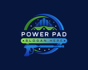 Power Wash Building Cleaner logo design