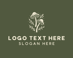 Mushroom Plant Forest Logo