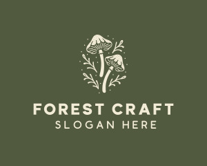 Mushroom Plant Forest logo design