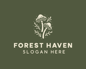 Mushroom Plant Forest logo design