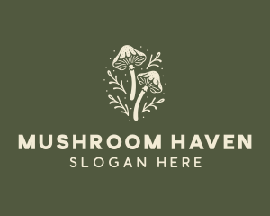 Mushroom Plant Forest logo design