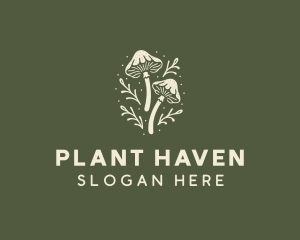 Mushroom Plant Forest logo design