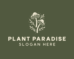 Mushroom Plant Forest logo design