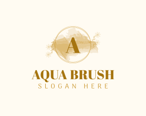 Natural Spa Watercolor logo design