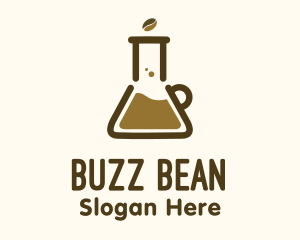 Lab Flask Coffee logo design