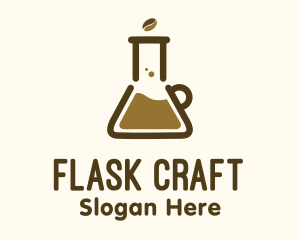 Lab Flask Coffee logo design