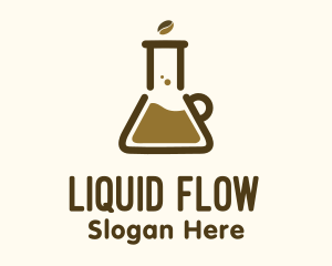 Lab Flask Coffee logo design