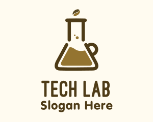 Lab Flask Coffee logo design