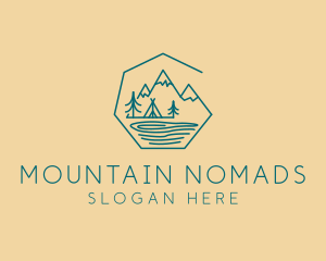 Nature Lake Campsite logo design