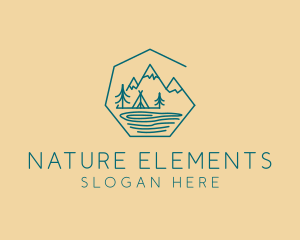 Nature Lake Campsite logo design