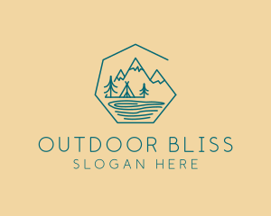 Nature Lake Campsite logo design