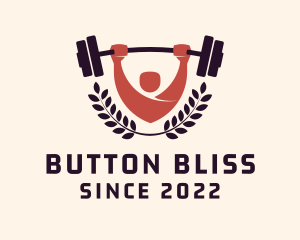 Gym Instructor Barbell logo design