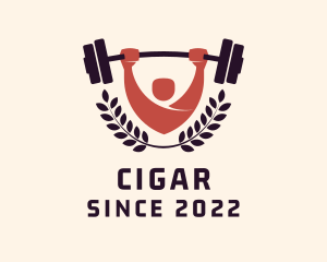 Gym Instructor Barbell logo design