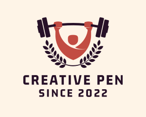 Gym Instructor Barbell logo design