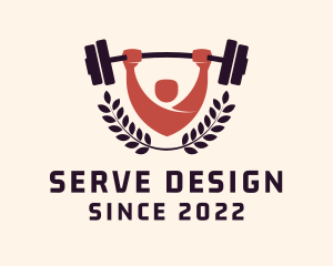 Gym Instructor Barbell logo design