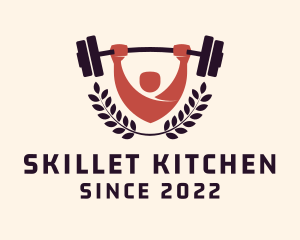 Gym Instructor Barbell logo design