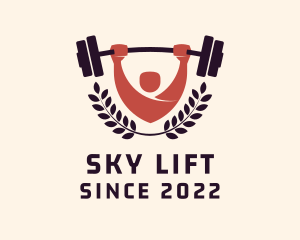 Gym Instructor Barbell logo design