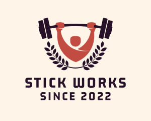 Gym Instructor Barbell logo design