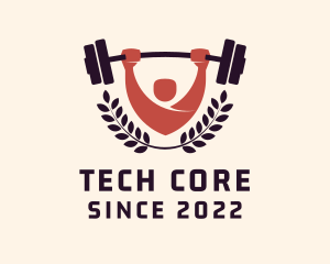 Gym Instructor Barbell logo design