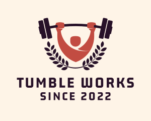 Gym Instructor Barbell logo design