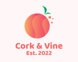 Gradient Orange Fruit logo design